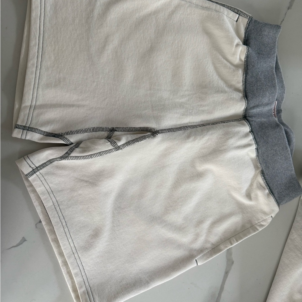 J. Crew Athletic Shorts - White and Gray Wallace and Barnes small